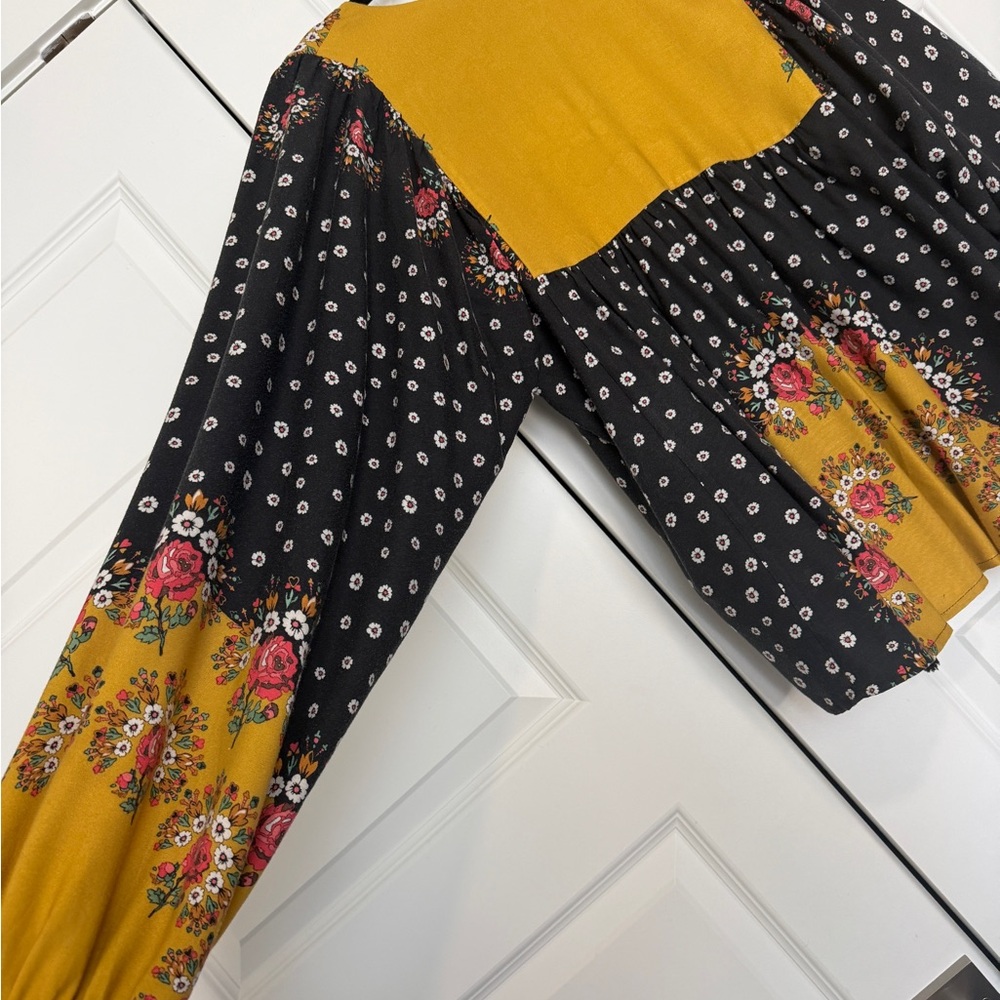 Anthropologie x Farm Rio INTARSIA Small Pullover Boho Blouse - Picture 9 of 12